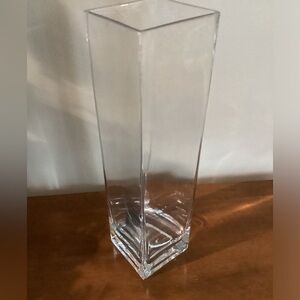 SOLD! Heavy Bottom Rectangular Glass Vase